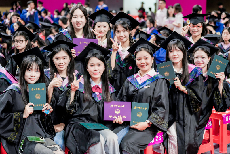 Sinh viên ngành Ngôn ngữ Trung trong lễ tốt nghiệp đại học